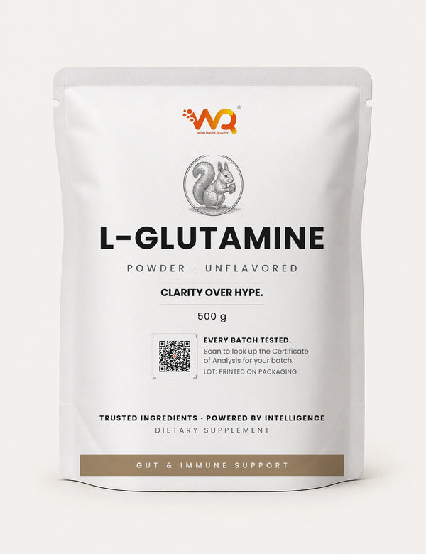 L-Glutamine Powder — 5000 mg per serving, 500 g (100 servings)
