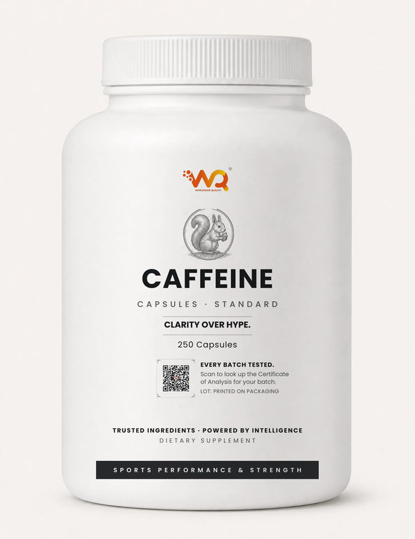 Caffeine Capsules — 100 mg per serving, 250 capsules (250 servings)