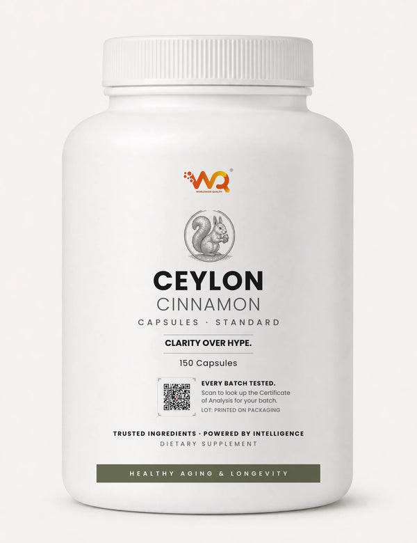 Ceylon Cinnamon Capsules — 1 serving daily, 150 capsules (150 servings)