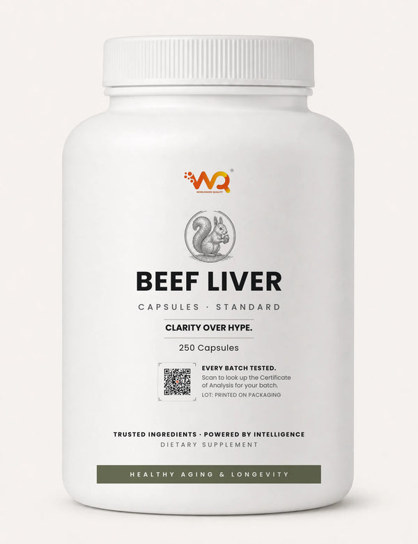 Beef Liver Capsules — 4500 mg per serving, 250 capsules (250 servings)
