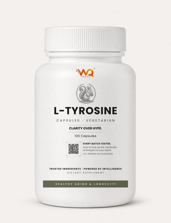 L-Tyrosine Capsules — 1000 mg per serving, 120 capsules (120 servings)