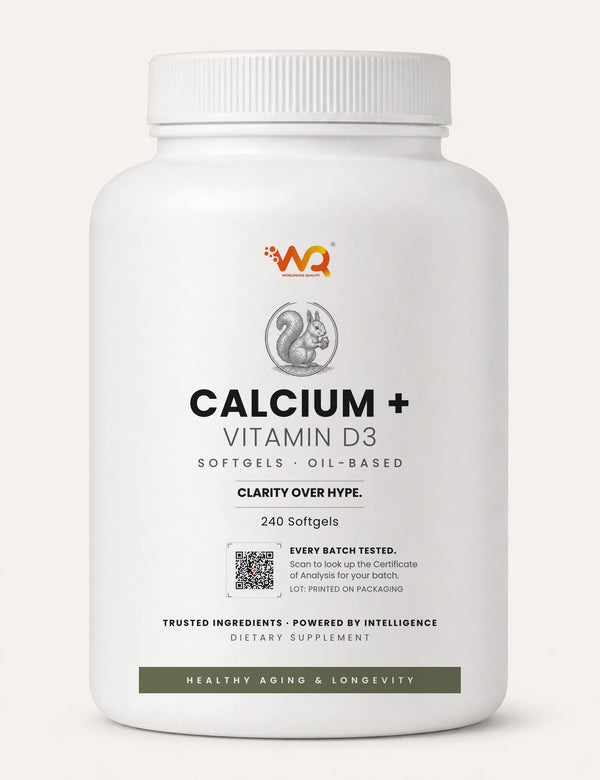 Calcium + Vitamin D3 Softgels — 1200 mg + 5000 iu per serving, 240 softgels (240 servings)