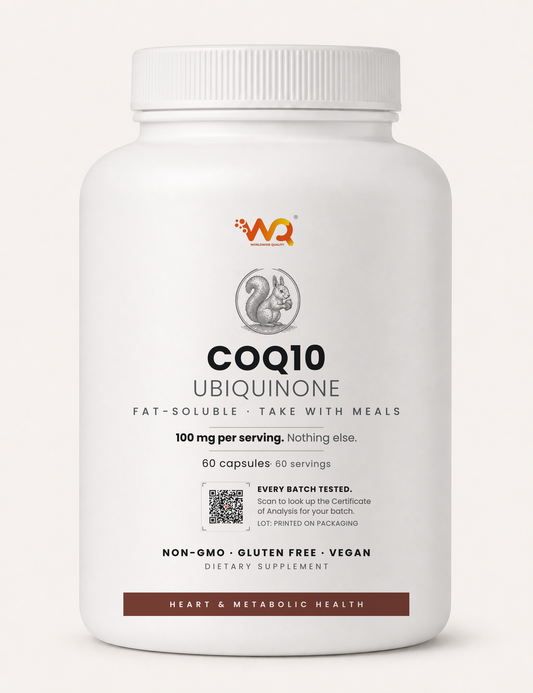 Cápsulas de CoQ10 (ubiquinona) — Botella WQ