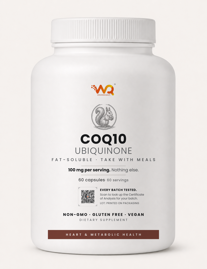 CoQ10 (Ubiquinone) Capsules — WQ bottle