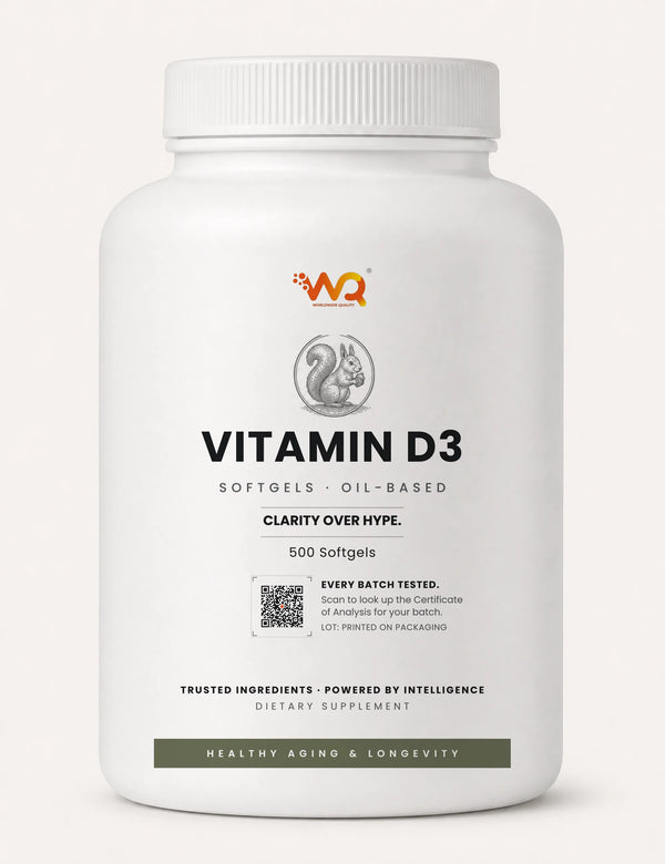 Vitamin D3 Softgels — 5000 iu per serving, 500 softgels (500 servings)