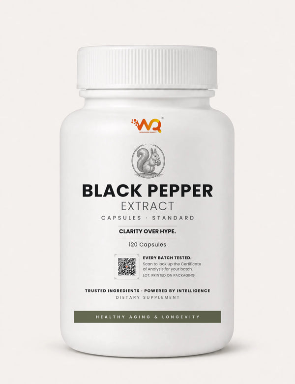 Black Pepper Extract Capsules — 10 mg per serving, 120 capsules (120 servings)