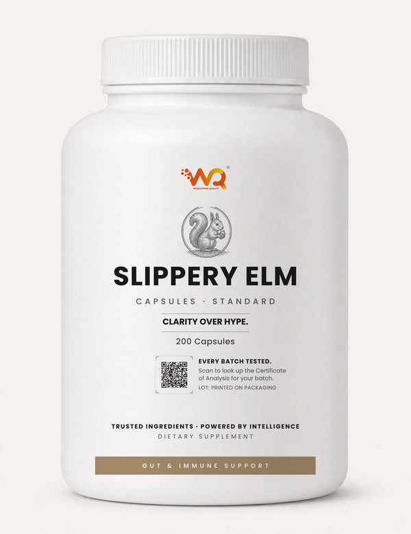 Slippery Elm Capsules — 1 serving daily, 200 capsules (200 servings)