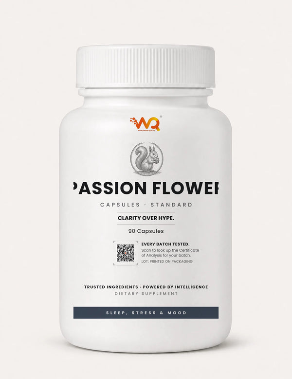 Passion Flower Capsules — 1 serving daily, 90 capsules (90 servings)