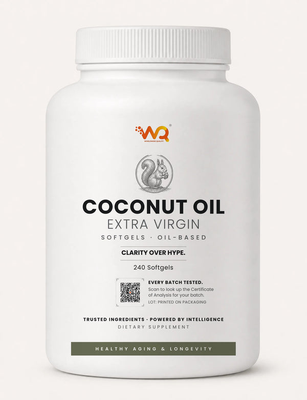 Coconut Oil Extra Virgin Softgels — 3000 mg per serving, 240 softgels (240 servings)