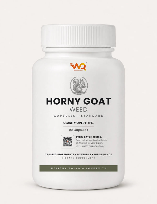 Horny Goat Weed Capsules — 1000 mg per serving, 90 capsules (90 servings)