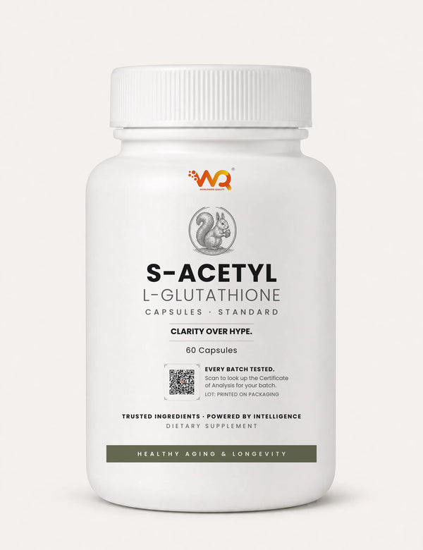 S-Acetyl L-Glutathione Capsules — 100 mg per serving, 60 capsules (60 servings)