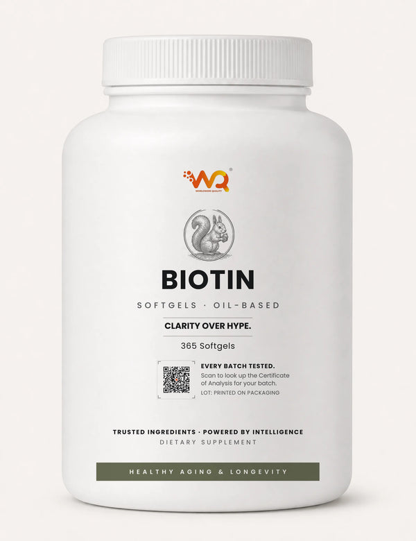 Biotin Softgels — 5000 mcg per serving, 365 softgels (365 servings)