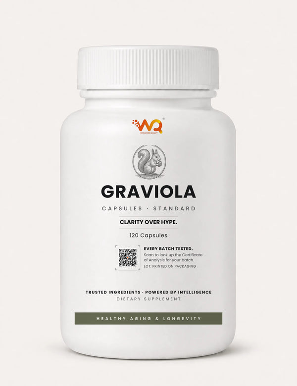 Graviola Capsules — 1 serving daily, 120 capsules (120 servings)