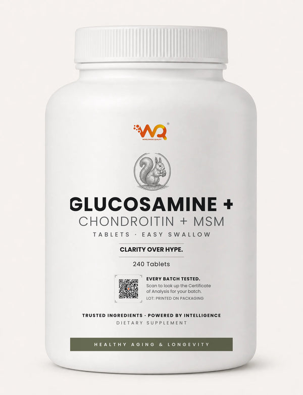 Glucosamine + Chondroitin + Msm Tablets — 1800 mg + 900 mg + 80 mg per serving, 240 tablets (120 servings)