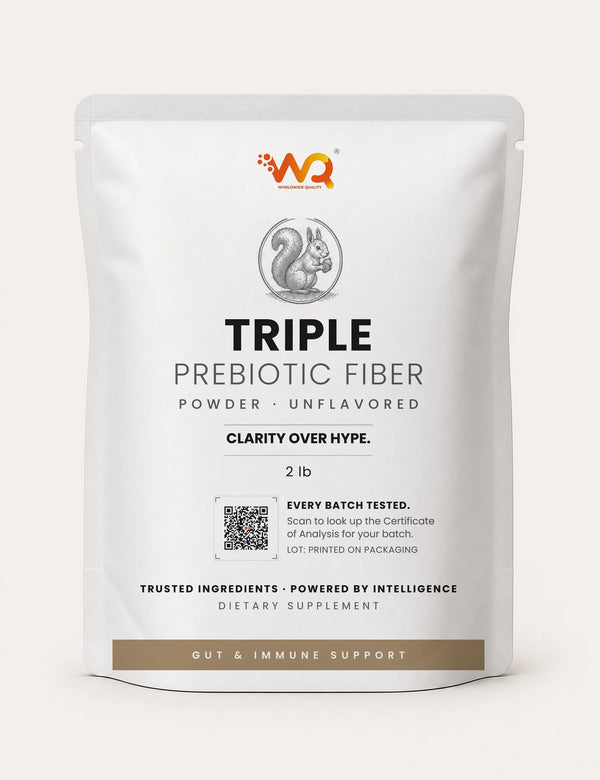 Triple Prebiotic Fiber Powder — 1 serving daily, 2 lb (60 servings)