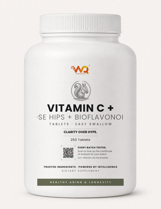 Vitamin C + Rose Hips + Bioflavonoids Tablets — WQ bottle_large